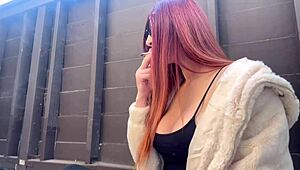 Does European Big Tits Milf Artemisia Love Smoke Hot Outdoors?