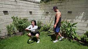 gym training turns into hot sex between instructor karina miller and student