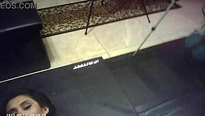 BEHIND THE SCENES glasses CAM watches LOUD HARDCORE PUSSY POUNDING! italian machine fucks her like never before