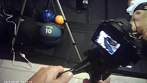 BEHIND THE SCENES glasses CAM watches LOUD HARDCORE PUSSY POUNDING! italian machine fucks her like never before