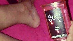 she grabs her toys and plays with that wet caribbean pussy in private