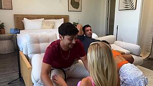 Richard Cheats with Hailey as Max and Huney Turn It into Wild 4some Fuck