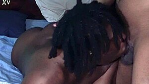 Anya tranny waitress joins hotel couple for big cock anal doggystyle threesome pounding