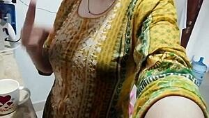 Whore Priya Washes Big Ass And Tits In Public Shower