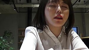 he cheats at work with beautiful japanese office lady in secret affair