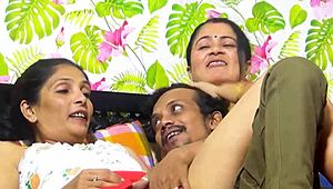 Indian Step Sister Shares Husband's Cock in Juicy FFM Threesome