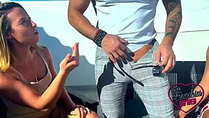 VICTORIA AND PAM'S HUGE TITS SHARE ONE COCK!