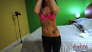 inked milf carmen goes MESSY THROAT ASS LICK then greedy CUM SWALLOW