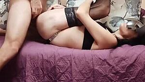 business lady fucks her lover in homemade pov tit play