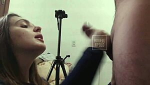 friend's cute blue eyed latina blonde wanted to suck me off fully