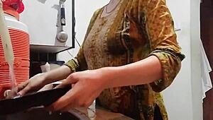 Whore Priya Washes Big Ass And Tits In Public Shower