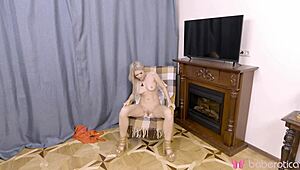 hot blonde jessika blond rubs wet shaved pussy solo in 4k