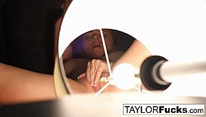 taylor vixen strips nude in hotel for solo pussy tease