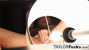 taylor vixen strips nude in hotel for solo pussy tease