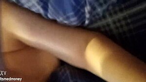 watch this horny wife ride hubby's cock cowgirl while he rips her clothes off