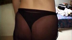 Pregnant blonde gets double penetrated barefoot?