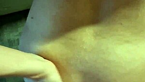 beautiful russian blonde with big natural tits bends over in hotel bed for my creampie anal pounding