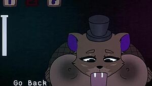 furry five nights at fuzzboobs freddy gives epic cartoon titjob sex game