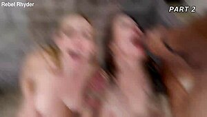 anna de ville's dap orgy gapes with rough fisting cum swallow