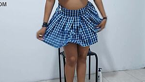 Busty 18-year-old student milf drops tits for hot content!