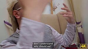 Hot Shy Slut Cheats On Husband Right In Front Of Him Cuckold Action