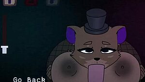 furry five nights at fuzzboobs freddy gives epic cartoon titjob sex game