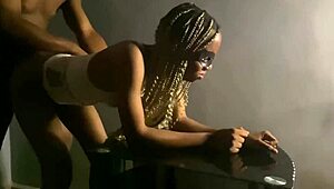 Petite Ebony Babe's Sensual Curves Tempt Slow