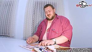 German fat BBW couple meets mature MILF for amateur casting 😏🍑