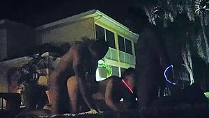 omg swingers at the resort go wild outdoors with big black cock group fun jaylainc 🔥🍆