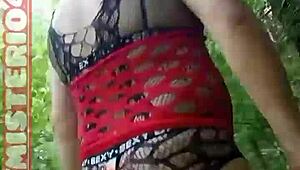 Ever walked through a hot forest dressed like this, feeling the heat build? Reymisterio422's public crossdressing tease