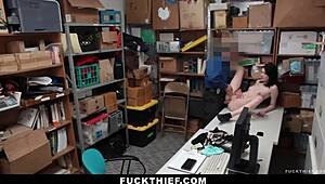 Store associate arrests teen shoplifter for hardcore doggystyle punishment?