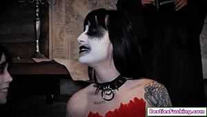 Goth Girls Filmed Getting Fucked Hard