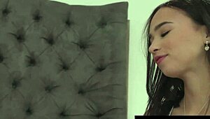 ever wonder how petite brunette handles boyfriend's monster cock ride