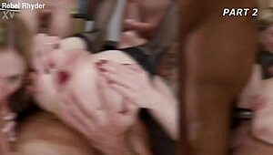 anna de ville's dap orgy gapes with rough fisting cum swallow