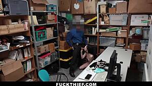 Store associate arrests teen shoplifter for hardcore doggystyle punishment?