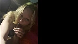 tik tok babe sucks cock whole car ride spitting on it for wet blowjob