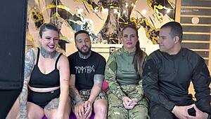 police couple swaps partners bedroom kissing wet pussies throbbing cocks hot moans