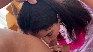 unfaithful wife double penetrated creampied in ass pussy while cuck watches