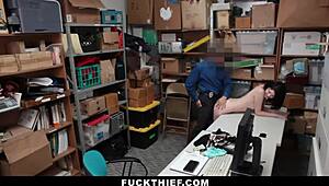 Store associate arrests teen shoplifter for hardcore doggystyle punishment?