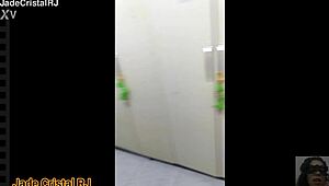 naughty wife flashes her juicy shaved pussy and tight tits in lingerie 😈