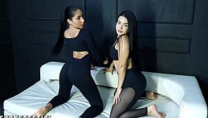 moonblack charlot teases in kinky sportswear slowly