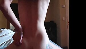 Early morning homemade sex starts with petite cowgirl riding then doggystyle finish