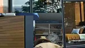 secret retro trans crossdresser bares feet in homemade blue film