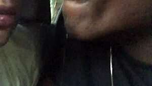 Ebony pornstar slut deepthroats gags on huge black cock balls and gets facefucked cum covered in public car