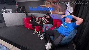 sara blonde rides a fans huge cock savagely while cuckold husband watches the podcast action