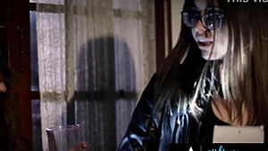 God reena sky eats my pussy so hard while i masturbate and rim her in this lesbian investigation