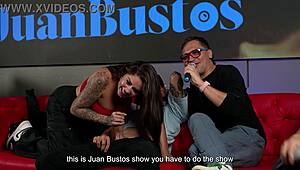 sara blonde rides a fans huge cock savagely while cuckold husband watches the podcast action