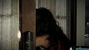 God reena sky eats my pussy so hard while i masturbate and rim her in this lesbian investigation