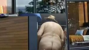 secret retro trans crossdresser bares feet in homemade blue film