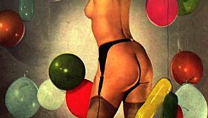 vintage erotic christmas fills antique room with retro passion and desire